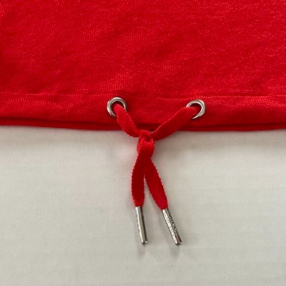 Esprit oversize soft red crop sweater top with tie string size US Small - Picture 4 of 8